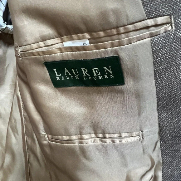 Lauren Ralph Lauren Men's 44L Brown Blazer Sports Coat 2-Button Polyester Blend - Picture 2 of 12